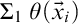 normal upper Sigma 1 theta left parenthesis ModifyingAbove x With right arrow Subscript i Baseline right parenthesis