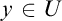 y element of upper U