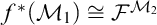 f Superscript asterisk Baseline left parenthesis script upper M 1 right parenthesis approximately equals script upper F Superscript script upper M 2