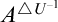 upper A Superscript white up pointing triangle upper U Super Superscript negative 1