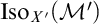 Mathematical expression for I s o sub X prime of script M prime.