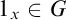 1 Subscript x Baseline element of upper G