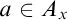 a element of upper A Subscript x