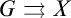 upper G right paired arrows upper X