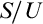 upper S divided by upper U