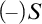 left parenthesis minus right parenthesis upper S