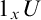 1 Subscript x Baseline upper U