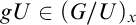 g upper U element of left parenthesis upper G divided by upper U right parenthesis Subscript x