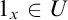 1 Subscript x Baseline element of upper U