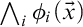 and Underscript i Endscripts phi Subscript i Baseline left parenthesis ModifyingAbove x With right arrow right parenthesis