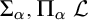 normal upper Sigma Subscript alpha Baseline comma normal upper Pi Subscript alpha Baseline script upper L