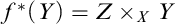 f Superscript asterisk Baseline left parenthesis upper Y right parenthesis equals upper Z times Subscript upper X Baseline upper Y