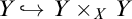 upper Y right arrow with hook upper Y times Subscript upper X Baseline upper Y
