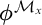 phi Superscript script upper M Super Subscript x