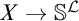 upper X right arrow double struck upper S Superscript script upper L