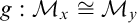 g colon script upper M Subscript x Baseline approximately equals script upper M Subscript y Baseline