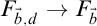 upper F Subscript ModifyingAbove b With right arrow comma d Baseline right arrow upper F Subscript ModifyingAbove b With right arrow