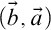left parenthesis ModifyingAbove b With right arrow comma ModifyingAbove a With right arrow right parenthesis