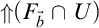 Double up arrow (F sub b-bar intersection U)