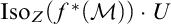 Equation showing I s o sub Z (f super asterisk (M)) dot U