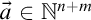 ModifyingAbove a With right arrow element of double struck upper N Superscript n plus m