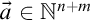 ModifyingAbove a With right arrow element of double struck upper N Superscript n plus m