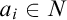 a Subscript i Baseline element of upper N