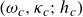 left parenthesis omega Subscript c Baseline comma kappa Subscript c Baseline semicolon h Subscript c Baseline right parenthesis