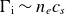 normal upper Gamma Subscript normal i Baseline tilde n Subscript e Baseline c Subscript s