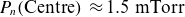upper P Subscript n Baseline left parenthesis Centre right parenthesis almost equals 1.5 mTorr