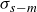 sigma Subscript s minus m