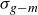 sigma Subscript g minus m