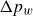 normal upper Delta p Subscript w