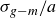 sigma Subscript g minus m Baseline divided by a