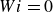 upper W i equals 0