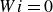 upper W i equals 0
