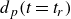 d Subscript p Baseline left parenthesis t equals t Subscript r Baseline right parenthesis