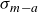 sigma Subscript m minus a