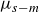 mu Subscript s minus m