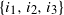 StartSet i 1 comma i 2 comma i 3 EndSet