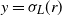y equals sigma Subscript upper L Baseline left parenthesis r right parenthesis