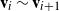 bold v Subscript i Baseline tilde bold v Subscript i plus 1