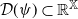 script upper D left parenthesis psi right parenthesis subset of double struck upper R Superscript double struck upper X