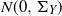 upper N left parenthesis 0 comma bold upper Sigma Subscript upper Y Baseline right parenthesis