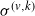 sigma Superscript left parenthesis v comma k right parenthesis