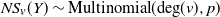 upper N upper S Subscript v Baseline left parenthesis upper Y right parenthesis tilde normal upper M normal u normal l normal t normal i normal n normal o normal m normal i normal a normal l left parenthesis normal d normal e normal g left parenthesis v right parenthesis comma p right parenthesis