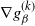 nabla g Subscript beta Superscript left parenthesis k right parenthesis