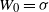 upper W 0 equals sigma