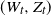 left parenthesis upper W Subscript t Baseline comma upper Z Subscript t Baseline right parenthesis