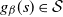 g Subscript beta Baseline left parenthesis s right parenthesis element of script upper S